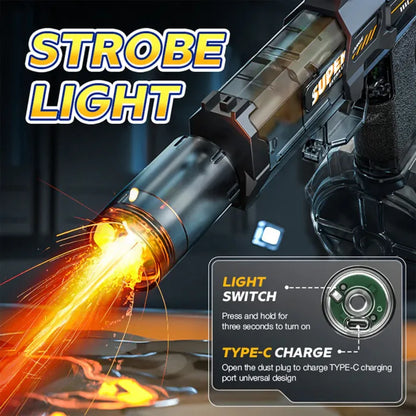 Long-range Electric Water Jet with LED lights - Soak and shine!